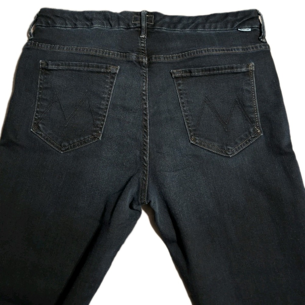 Mother The High Waisted Looker Ankle Fray Jeans Women's 33 Dark Wash Skinny - Picture 10 of 11
